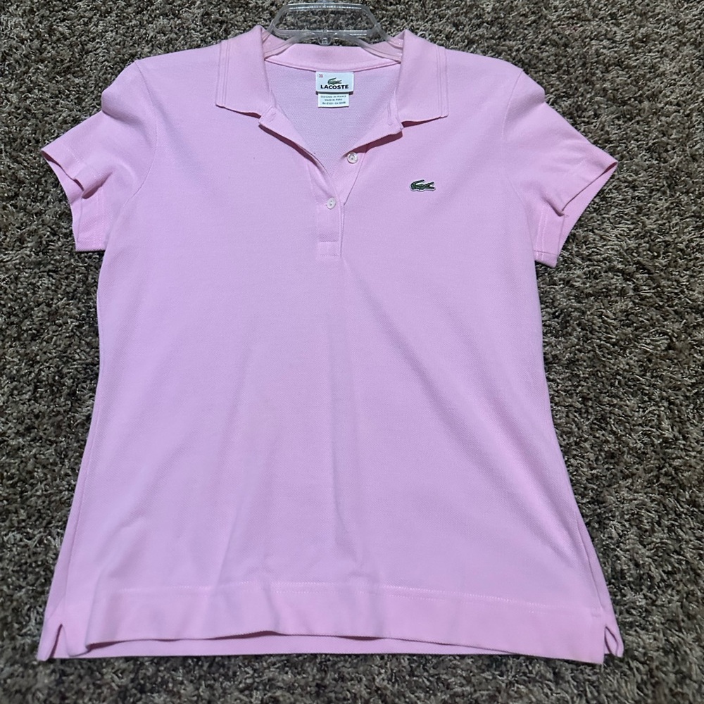 Lacoste Women's Light Pink Polo Tee